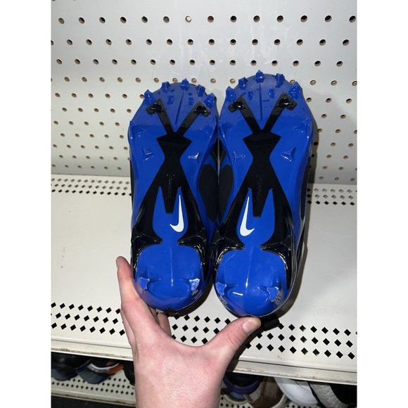 Nike Alpha Menace Pro 3 Mens Football Cleats Size 9.5 Black Blue CT6649-007 - Picture 7 of 8